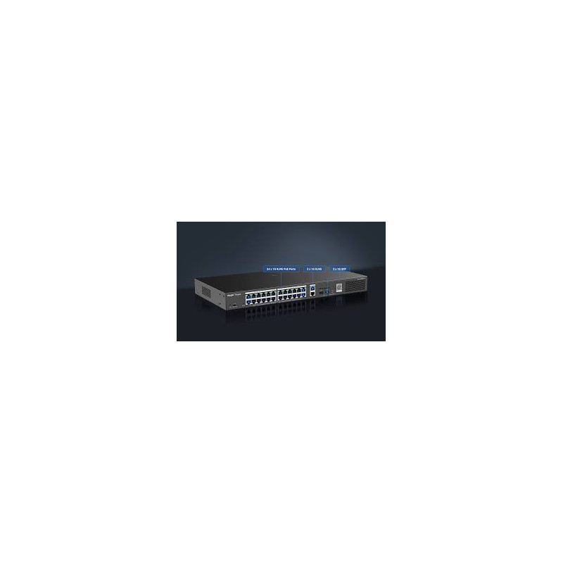 SWITCH RUIJIE L2 24 PORTS POE+GIGA +2 UPLINK +2 SFP RG-ES228GS-P