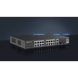 SWITCH RUIJIE RG-ES220GS-P 20-Port 16 PoE+ 2 RJ45 Ports et 2 SFP