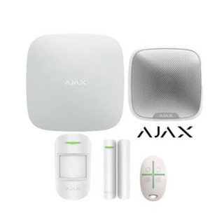 Ajax HubKit – Kit alarme sans fil complet avec Hub, détecteurs et télécommande, blanc (AJ-HUBKIT-W)