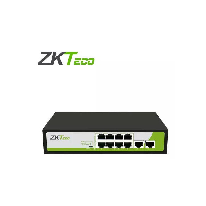 ZKTeco – Switch PoE 10 ports 10/100, dont 8 ports PoE, 120 W (PE082-120C)