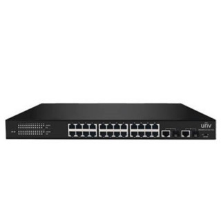 Uniview – Switch PoE 24 ports + 2 uplink Gigabit, dont 1 combo fibre (NSW2020-24T1GT1GC-POE-IN)