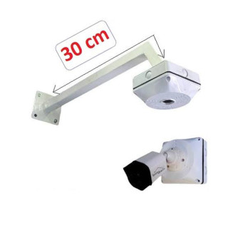 Support mural déporté 30 cm pour caméra de surveillance