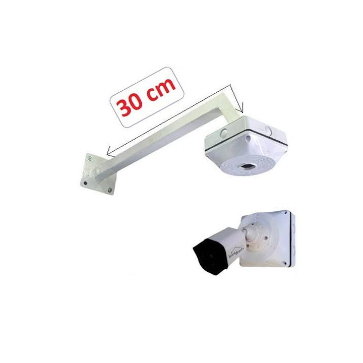 Support mural déporté 30 cm pour caméra de surveillance