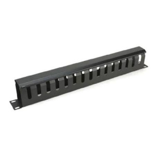 Guide-câbles 1U pour baie 19" avec passage à brosse (balai)