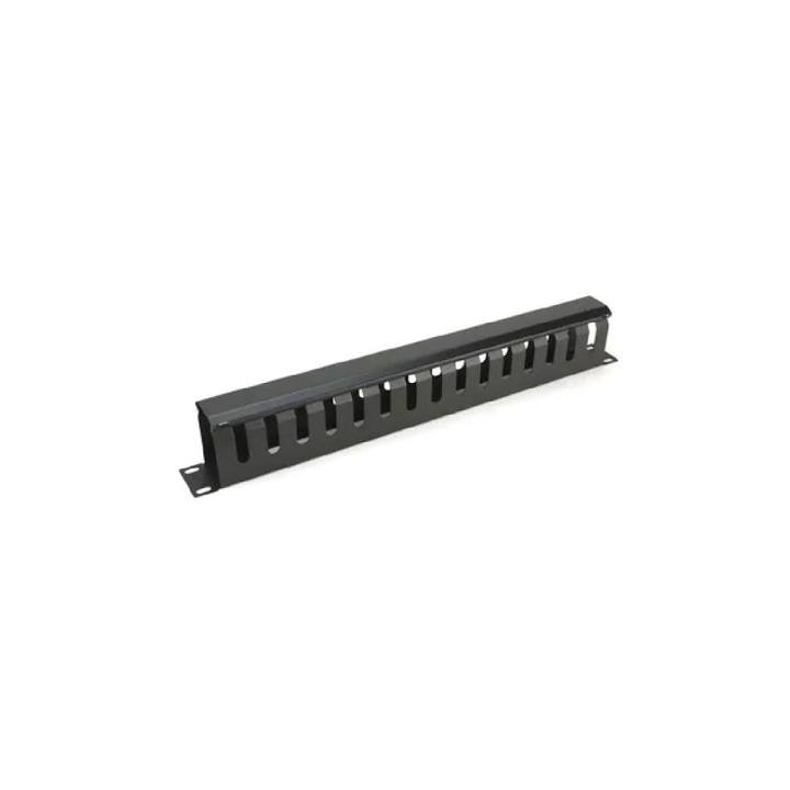Guide-câbles 1U pour baie 19" avec passage à brosse (balai)