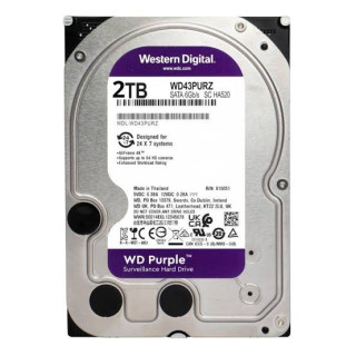 Western Digital Purple – Disque dur interne 2 To 3,5" spécial vidéosurveillance, SATA (WD20PURZ)