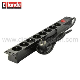Bandeau électrique 19" 8 prises avec interrupteur – Tunisie