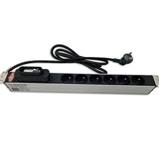 Bandeau électrique 19" 6 prises avec disjoncteur – Tunisie