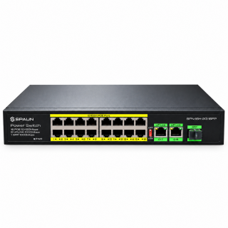 Switch PoE 16 ports + SFP SPAUN SPN-16H-2G-1SFP