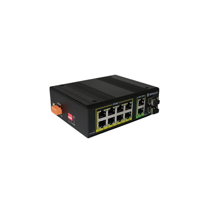Switch PoE industriel rail DIN SPAUN SPN-1010G-SFP-P-IS