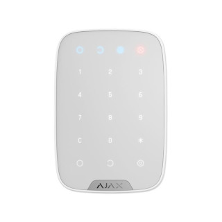 Ajax KeyPad Plus Jeweller – Clavier tactile sans fil avec lecteur de badge (blanc)