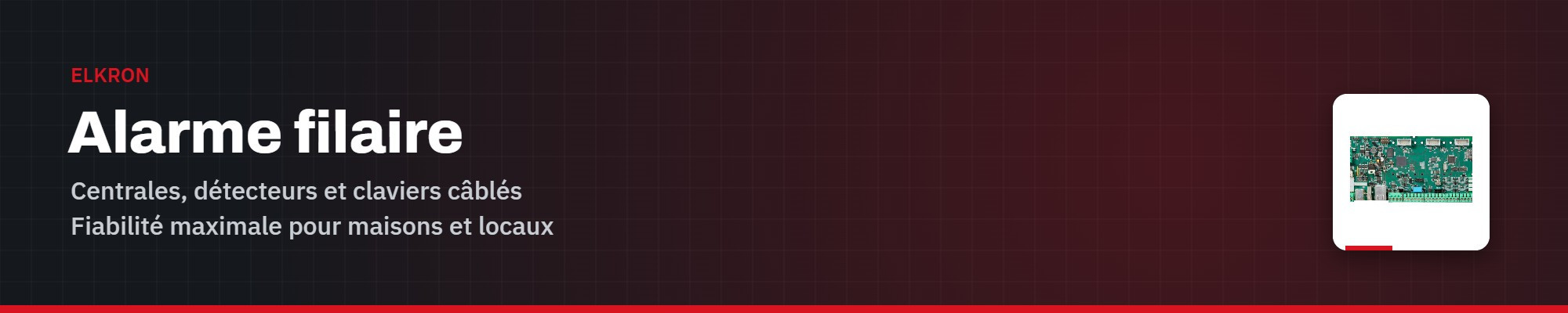 Alarme filaire Elkron – Centrale et détecteurs Tunisie