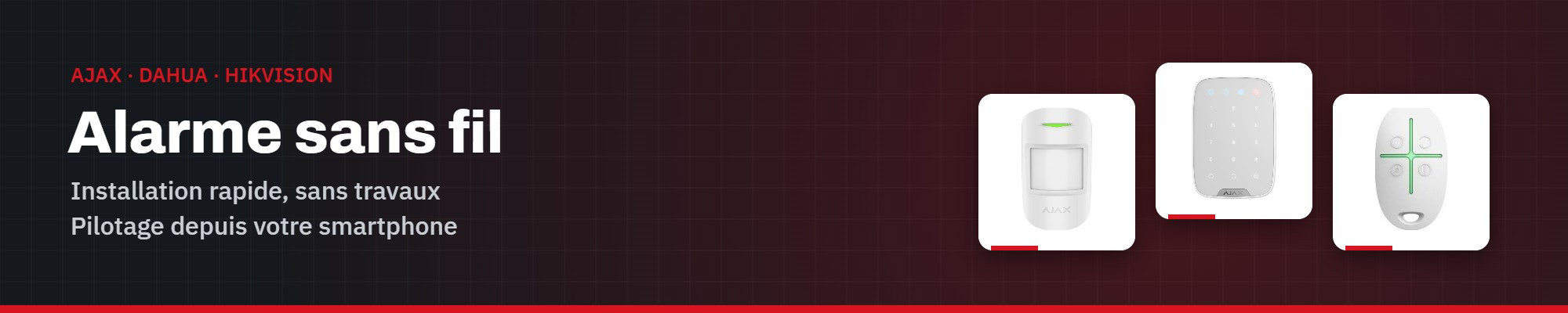 Alarme sans fil Ajax, Dahua, Hikvision – Tunisie